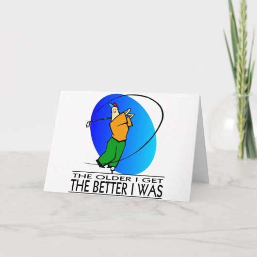 Golfers Geburtstag Karte (Vorderseite)