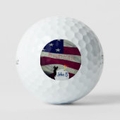 Golfers Geschenk individualisierbare Flag Patrioti Golfball (Vorderseite)