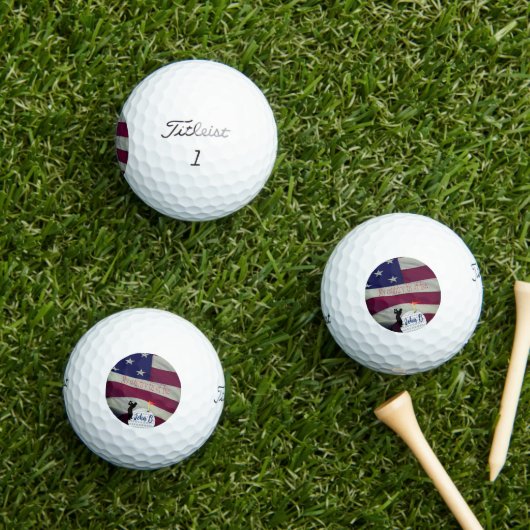 Golfers Geschenk individualisierbare Flag Patrioti Golfball (Insitu Gras)