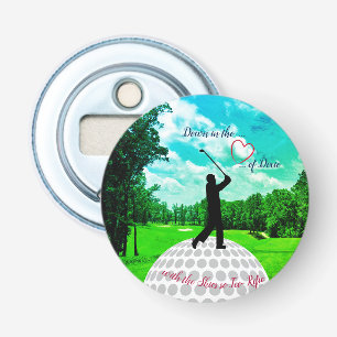 Golfers Geschenkherz von Dixie Flaschenöffner