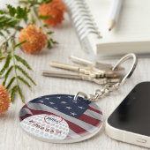 Golfers Geschenkinitialen Schlüsselanhänger (Vorderseite rechts)