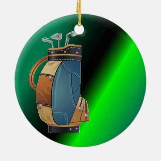 Golfers Geschenksammlung Keramik Ornament (Hinten)