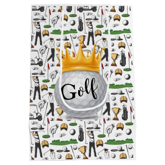 Golfers-Geschenktasche Mittlere Geschenktüte (Rückseite)
