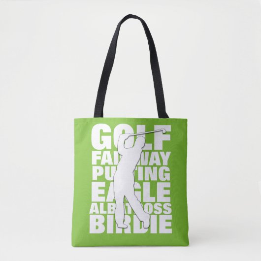 Golfers Golf Terminologie Typografie Tasche (Vorderseite)