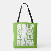 Golfers Golf Terminologie Typografie Tasche (Rückseite)