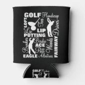 Golfers Golf Terminology Text Graphic Dosenkühler (Vorderseite)