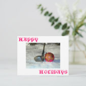 Golfers Grüße Feiertagspostkarte (Stehend Vorderseite)