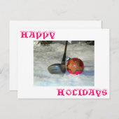 Golfers Grüße Feiertagspostkarte (Vorne/Hinten)