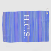 Golfer's Handtuch Blau mit Streifen HAMbyWG (Horizontal)