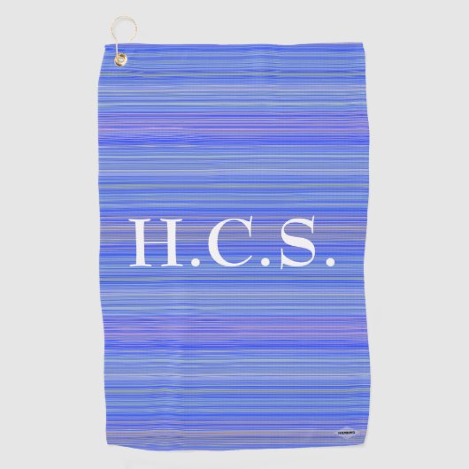 Golfer's Handtuch Blau mit Streifen HAMbyWG (Vorderseite)