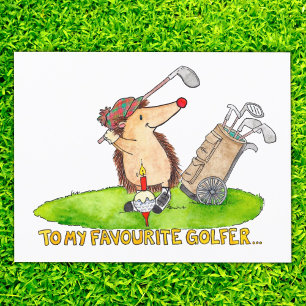 Golfer's Happy Birthday Grußkarte von Nicole Janes Feiertagspostkarte