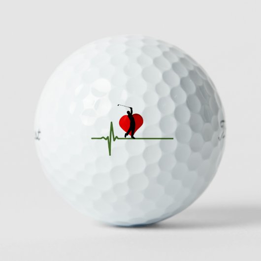 Golfer's Heartbeat Golf Balls Golfball (Vorderseite)