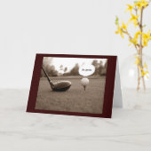 GOLFER'S HUMOROUS BIRTHDAY WISHES KARTE (Gelbe Blume)