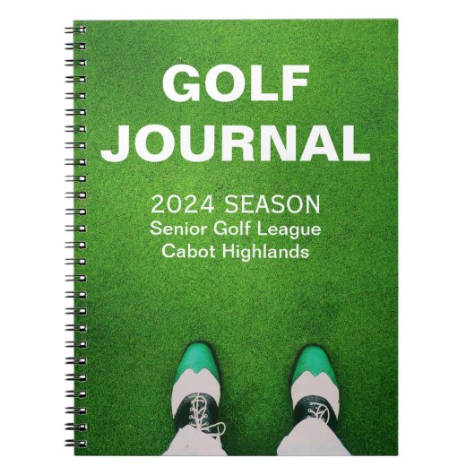 Golfers individuelles Personal Golf Journal Notizblock (Vorderseite)