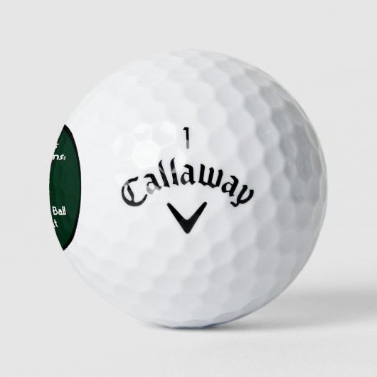 Golfers Instructions Spaß Golfball (Logo)