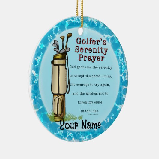 Golfers Keramik Ornament (Rechts)