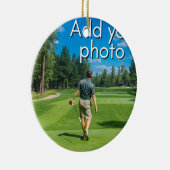 Golfers Loch in einem, fügen Sie Ihr Foto niedlich Keramik Ornament (Rechts)