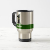 Golfers Loch in One. Glück oder Geschick? Reisemug Reisebecher (Vorderseite Links)