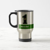 Golfers Loch in One. Glück oder Geschick? Reisemug Reisebecher (Links)