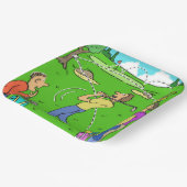 Golfer's Lucky Golf Shot Illustration auf Pappteller (Gewinkelt)