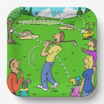 Golfer's Lucky Golf Shot Illustration auf