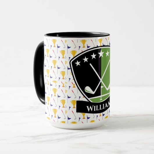 Golfers Monogram Tasse (Vorderseite Links)