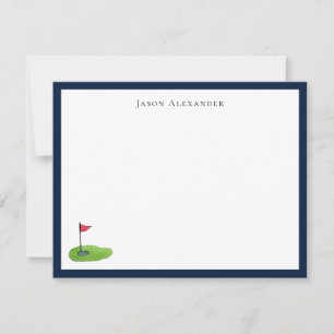 Golfers personalisierte Notizkarte Dankeskarte