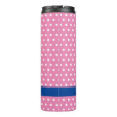Golfer's Pink Polka Dot Thermal Water Flasche (Rückseite)