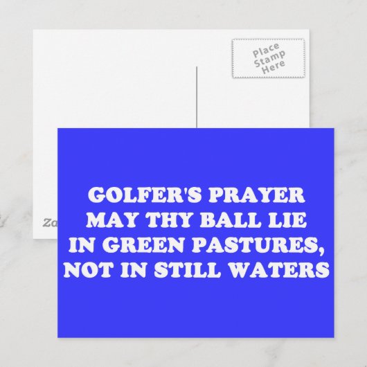 GOLFERS PRAYER POSTKARTE (Vorne/Hinten)