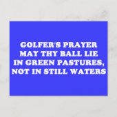 GOLFERS PRAYER POSTKARTE (Vorderseite)