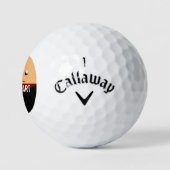 Golfers Salmon Red Monogram Golf Balls Golfball (Logo)