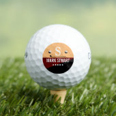 Golfers Salmon Red Monogram Golf Balls Golfball (Insitu T-Shirt)