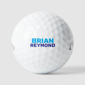 Golfers Simple Blue Bold Name Golfball (Vorderseite)
