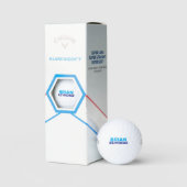 Golfers Simple Blue Bold Name Golfball (Verpackung)