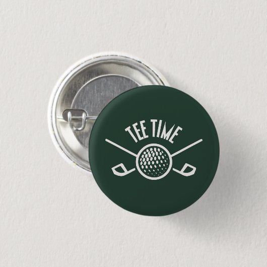Golfers T-Shirt Time Button (Vorne & Hinten)