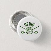 Golfers T-Shirt Time Button (Vorne & Hinten)