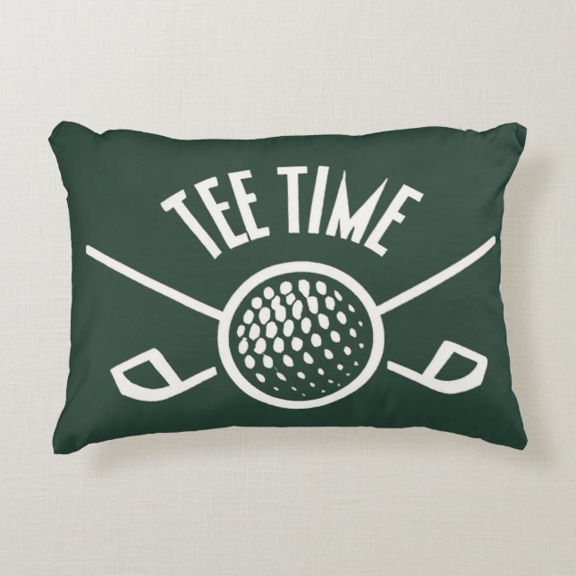 Golfers T-Shirt Time Dekokissen (Vorderseite)