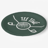 Golfers T-Shirt Time Pappteller (Schrägansicht)