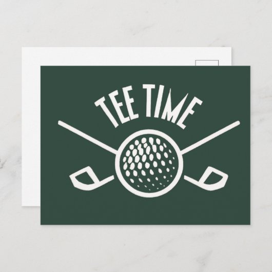 Golfers T-Shirt Zeit Postkarte (Vorne/Hinten)