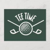 Golfers T-Shirt Zeit Postkarte (Vorderseite)