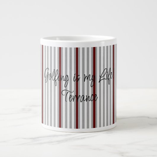 Golfers Tasse, Golf ist mein Leben! Jumbo-Tasse (Vorderseite)
