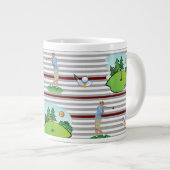 Golfers Tasse, Golf ist mein Leben! Jumbo-Tasse (Vorderseite Rechts)