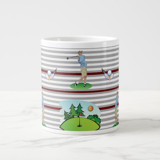 Golfers Tasse, Golf ist mein Leben! Jumbo-Tasse (Vorderseite)