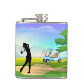 Golfers Vinyl-Wrapped Flask Flachmann (Vorderseite)
