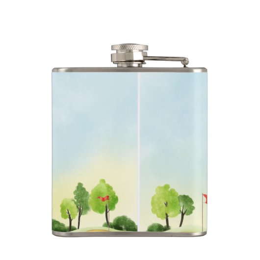 Golfers Vinyl-Wrapped Flask Flachmann (Rückseite)