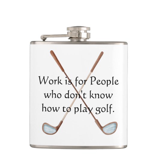 Golfers Vinyl-Wrapped Flask Flachmann (Vorderseite)