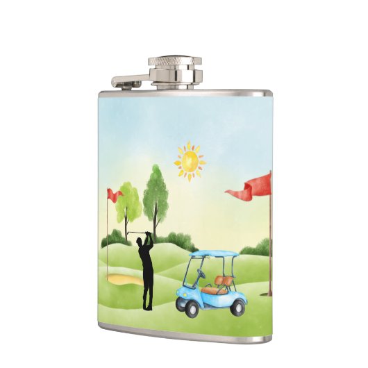 Golfers Vinyl-Wrapped Flask Flachmann (Links)