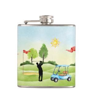 Golfers Vinyl-Wrapped Flask Flachmann