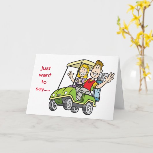 GOLFERS WOLLTE EINFACH ZU SAGEN "GLÜCKLICHER GEBUR KARTE (Gelbe Blume)