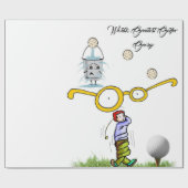 Golfers Wrapping Paper, Weltbest Golfer Geschenkpapier (Flach)